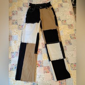 patchwork pants